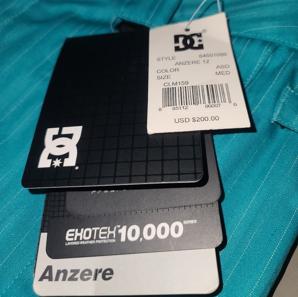 NWT Women's DC Exotex Anzere 10k Series Snowboard Ski Snow Pants Aqua M $200 - Picture 3 of 11